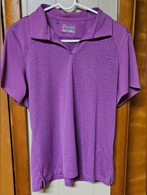 LG Purple HeatGear Polo Top